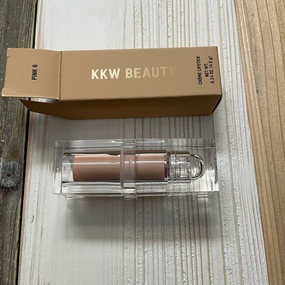 KKW Beauty Pink 6 Creme Lipstick Warm Plum Pink Tone NEW NIB Discontinued - Picture 6 of 8
